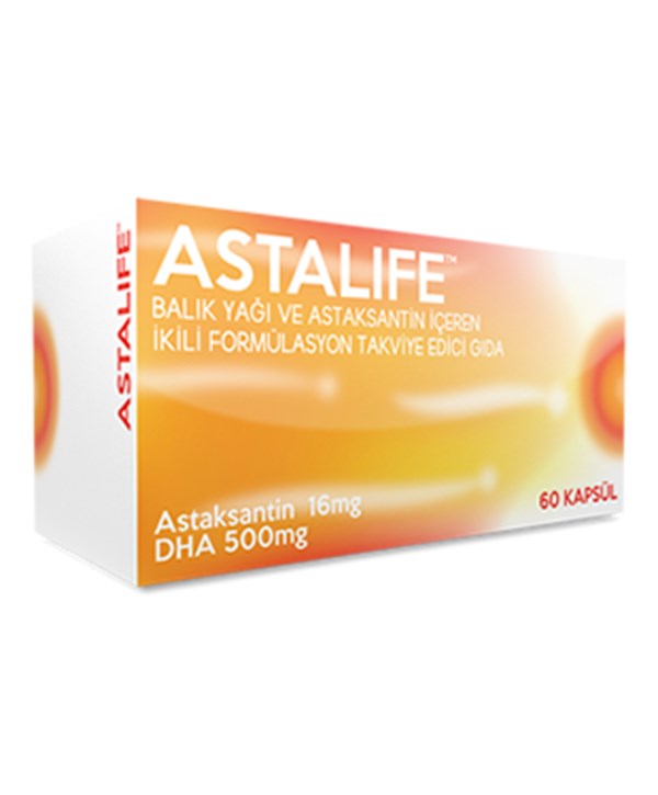 Asta Life Astaksantin 16 mg DHA 500 mg 60 Kapsül